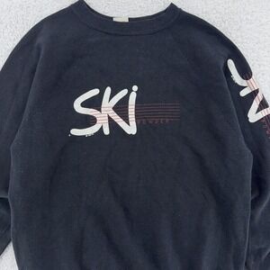 Vintage 80s Tokyo Rose Ski Powder Sweatshirt Mens BOXY Small Crewneck Made USA